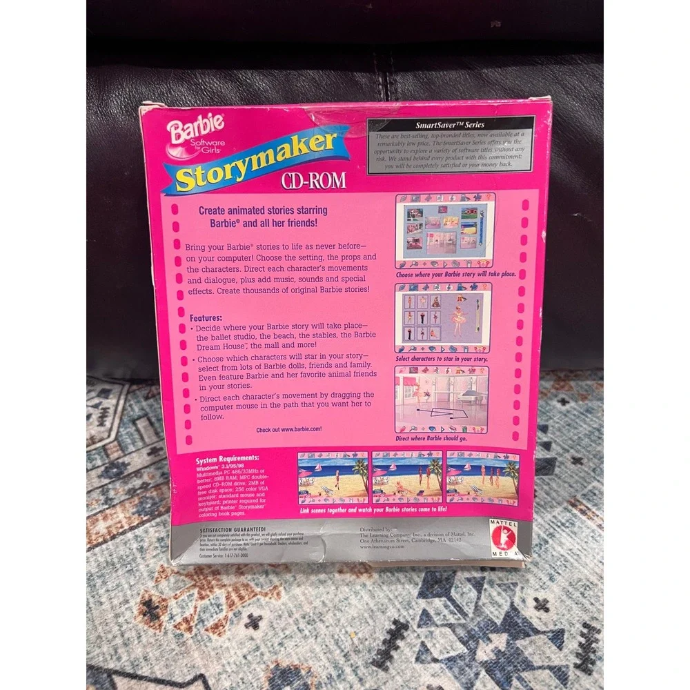 BARBIE Storymaker CD-ROM Windows PC Computer Game Mattel Media 90s‎ Open Box